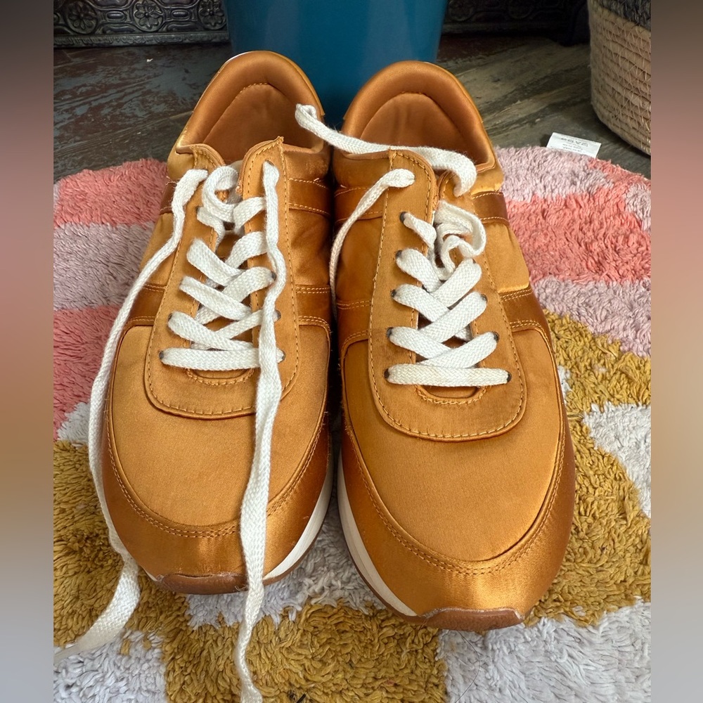Zara Satin Platform Sneakers